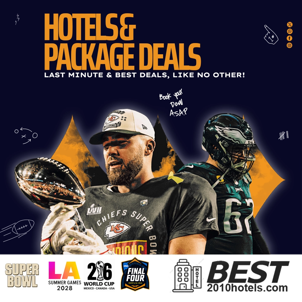 Best hotels at best prices for all major sports events!